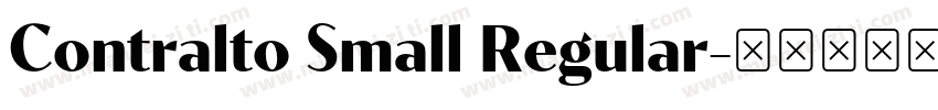 Contralto Small Regular字体转换